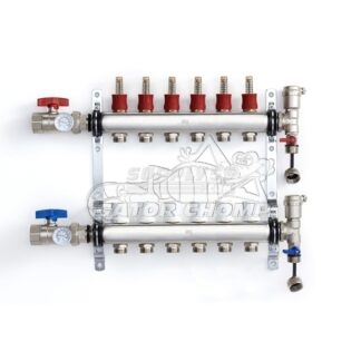 6 Loop Stainless Steel Manifold