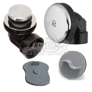 ABS Half Kit Bathtub Drain Waste With Overflow And Test Plug