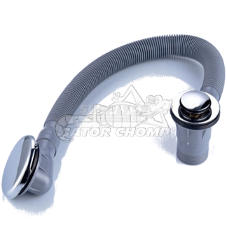 Plastic Pipe Brass Click Clack Bathtub Drain With Overflow