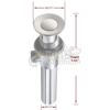 Bathroom Sink Mechanical Pop Up Drain, Polished Chrome With Overflow - Image 3