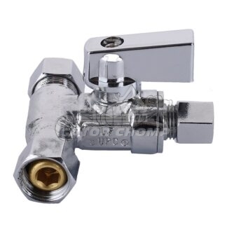 Compression Brass Tee Valve 3/8" OD x 3/8" Female OD x 1/4" OD