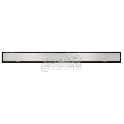 24" Solid Grid Decorative Stainless Steel Linear Shower Drain - Image 3