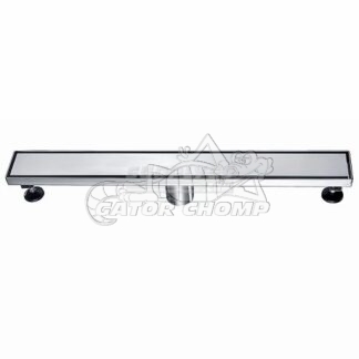 24" Solid Grid Decorative Stainless Steel Linear Shower Drain