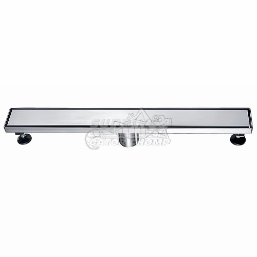 24" Solid Grid Decorative Stainless Steel Linear Shower Drain