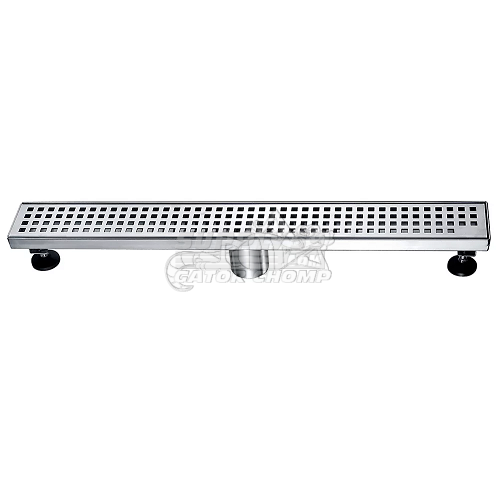 36" Square Grid Decorative Stainless Steel Linear Shower Drain