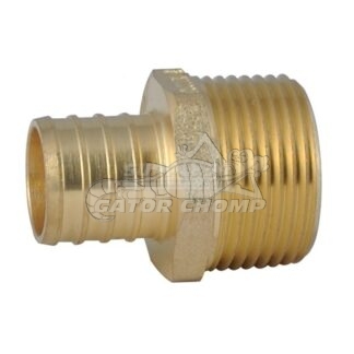 1/2" PEX x 3/4" MPT Brass Male Adapter (20/Bag)