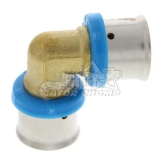 1/2" PEX Press 90° Elbow With Attached Sleeve (10/Bag)