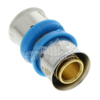 1/2" PEX Press Coupling With Attached Sleeve (10/Bag)