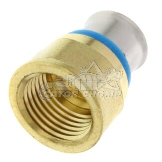 1/2" PEX Press x 1/2" Female Adapter With Attached Sleeve (10/Bag)