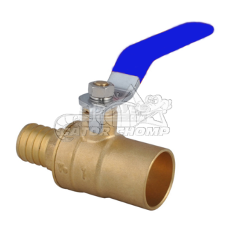 1" PEX x 1" Sweat Ball Valve Blue Handle