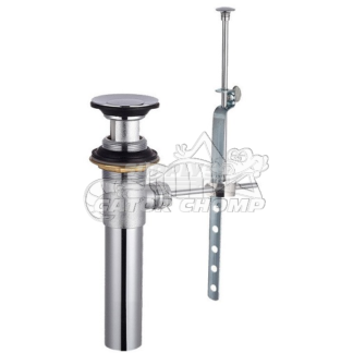 Bathroom Sink Mechanical Pop Up Drain, Polished Chrome With Overflow