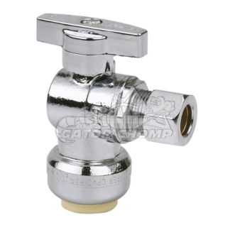 1/2" Push Connect Angle Brass Ball Valve 3/8″ OD