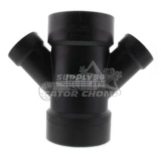 2" x 2" x 1-1/2" x 1-1/2" Hub ABS DWV 45° Double Wye