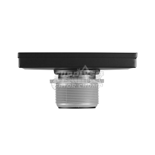 4" Square Grid Decorative Stainless Steel Shower Drain Matte Black - Image 3