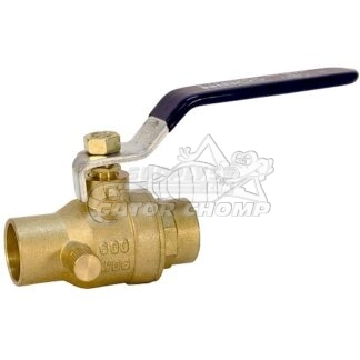 1" Full Port Sweat Brass Ball Valve With Drain