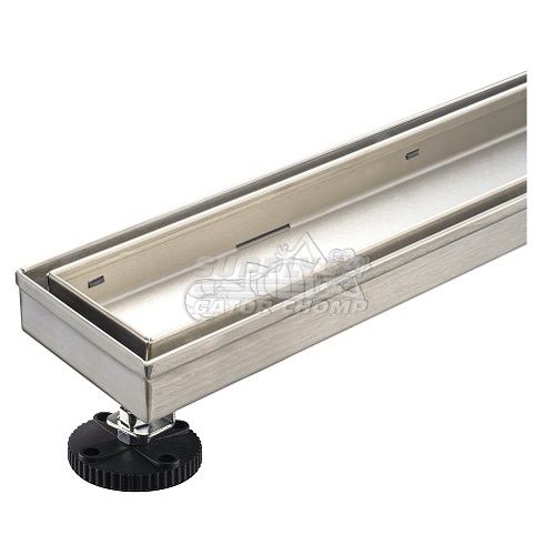 24" Tile-In Pattern Decorative Stainless Steel Linear Shower Drain - Image 2