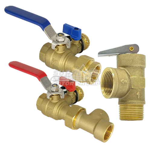 3/4" NPT Tankless Water Heater Service Valve Kit
